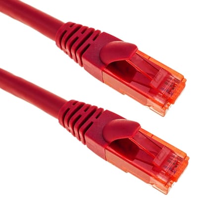 BeMatik - Ultraflexibele rode 0,25 m Cat 6a UTP Ethernet-netwerkkabel