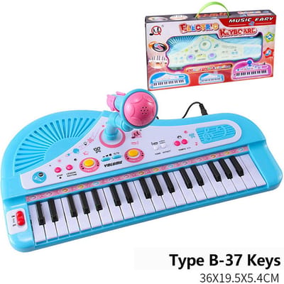 Chriyungel Elektronisch Piano Keyboard voor Kinderen met Microfoon 61 / 37 Toetsen Orgel Muziekinstrument Speelgoed Cadeau voor Kind Beginners