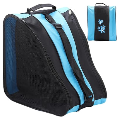 Schaatsen Tas - Rolschaatsen Opbergtas - Sportuitrusting Vervoer - Ademend Oxford Materiaal - 40 x 40 x 3 cm - Blauw