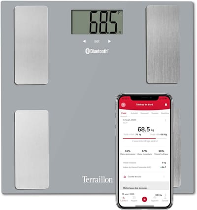 Slimme Personenweegschaal met IMC en Bluetooth - 8 Gebruikers, Capaciteit 160 kg