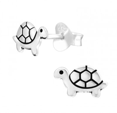 WeLoveSilver - zilveren oorstekers - kinderoorbellen - schildpad
