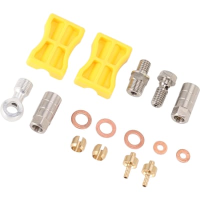 Fiets Remleiding Connector Aluminiumlegering Duurzaam Eenvoudige Installatie Hydraulische Fiets Remleiding Set yellow