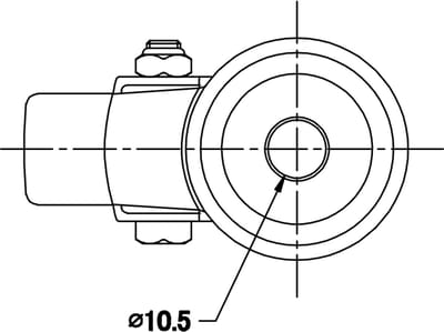 50 mm zwenkwiel met grijze rubberen band, draaibaar, draagvermogen 80 kg, set van 2
