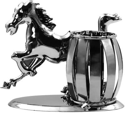 Dailygoods- Penhouder Paard - Metalen Potloodhouder - Bureau Organizer - Retro Ornament - Desk Decoratie - Uniek Design - Pennenschaal