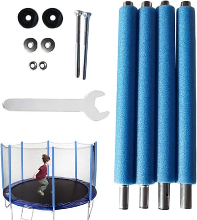 Trampoline Stangen - Vervangingsstangen Trampoline - Veilig Springen - Met Schuimvulling - Voor 1.5-4m - Blauw