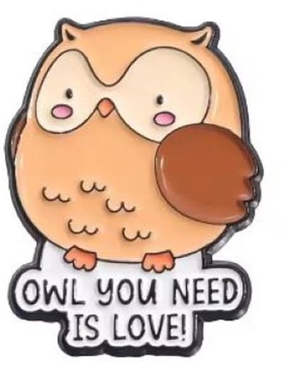 Pin Broche - enamel pin - kledingspeld - Owl love uil