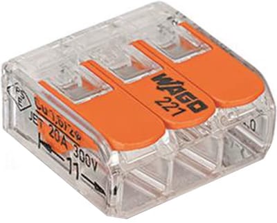 Wago Lasklem Hersluitbaar 3-voudig 0,2 - 4,0 Mm² Oranje 5 Stuks