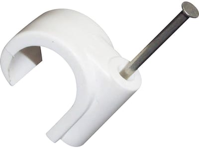 TRU COMPONENTS Spijkerclip TC-10354936 Bundel-Ø (bereik) 10 mm (max) Wit 100 stuk(s)