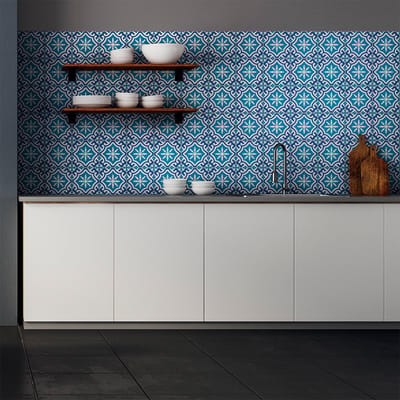 Zelfklevende tegelmuurstickers voor keuken en badkamer - 60 Azulejos tegelstickers - 60 stickers, 20x20cm
