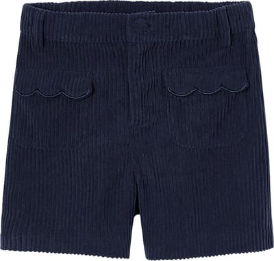 Vertbaudet Fluwelen meisjesshort met zakken met festons