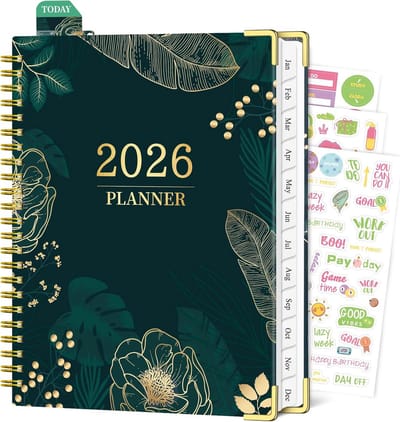 Week- en Maandplanner 2026 A5 Academische School- en Kantooragenda Groen