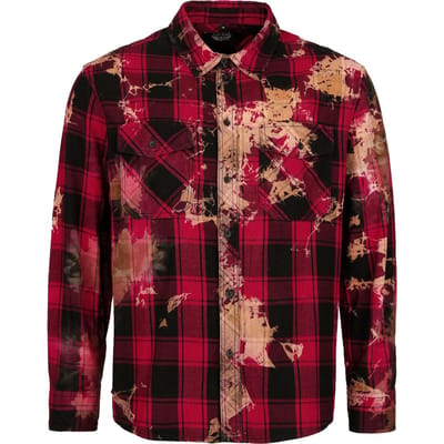 Rock Rebel by EMP - Rock Flanellen overhemd - Bleach It Out - M tot XXL - voor Mannen - rood-zwart
