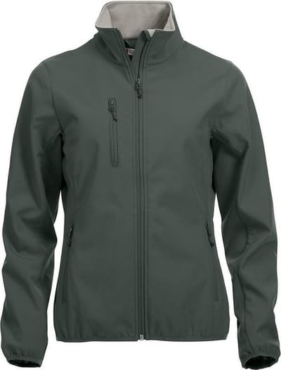 Clique Basic Softshell Jas Dames Antraciet maat M