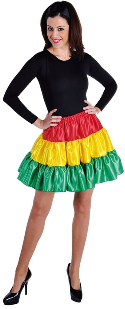 Volangen rok kort Carnaval - Maat S