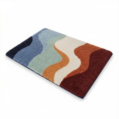 Ploutos®Badmat - Moderne Douchemat met Patroon – Sneldrogend - Multikleur - ‎60cm x 40cm x 2cm