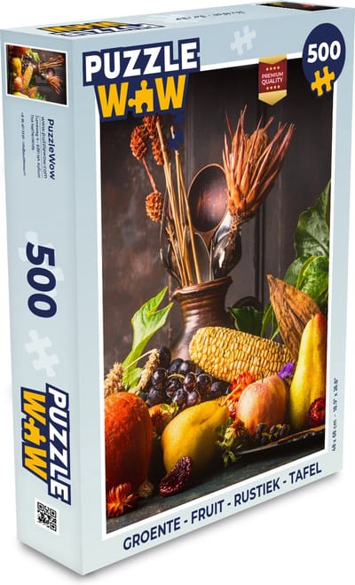 Puzzel Groente - Fruit - Rustiek - Tafel - Legpuzzel - Puzzel 500 stukjes