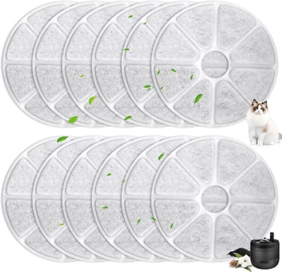 12 Verpakkingen Filter-Kattenfontein Compatibel met Philips PAW3210/02 Drinkfontein voor Katten - Filters Drinkfonteinen Katten, Actieve Koolvervangingsfilters voor Schoon en Vers Drinkwater