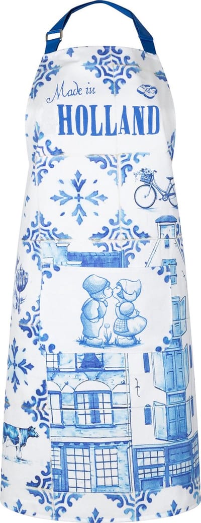 Memoriez Keukenschort Holland Delfts Blauw 100% Katoen