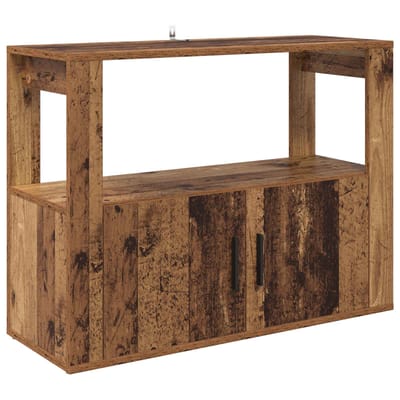 vidaXL - Dressoir - Oud - hout - 80 - x - 30 - x - 60 - cm - Bewerkt - hout