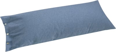 Yumeko kussensloop flanel denim blauw 40x80 - Biologisch & ecologisch - 1 stuk