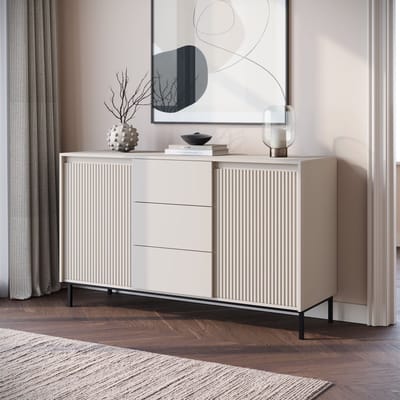 Meubella - Dressoir Orvana - Beige - 153 cm