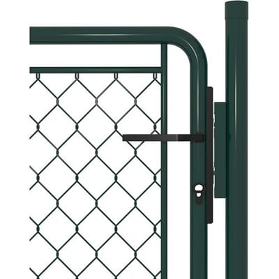 vidaXL Tuinpoort staal 100x100 cm groen