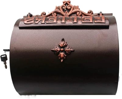 Brievenbus Buiten - Postbak Aanmuur - Post Ontvangen - Afsluitbaar Met Slot - 33x12.5x32.5CM - Zwart
