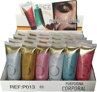 Easy Paris - Glitters - Vloeibare glitters - Schminkglitters - Gezichtsglitters - Lichaamsglitters - Oogschaduw glitters - Decolleté glitters - Glitters gel - Set Zilver - Goud - Roze - Wit - Blauw - Fel Roze - 22 ml - Carnaval - Festival - Feest