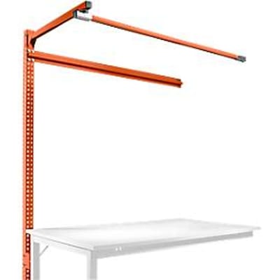 Opbouwframe met giek, Aanbouwtafel STANDAARD werktafel-/werkbank UNIVERSAL/PROFI, 1500 mm, roodoranje