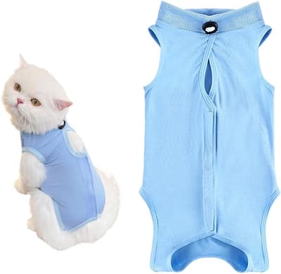 Herstelpak voor Katten na Chirurgie - Zachte Romper voor Postoperatieve Zorg, Alternatief voor Abdominale Wonden en Huidziekten (L)