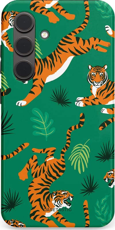 Casetastic Hoesje Geschikt voor Samsung S24 - Stijlvolle Beschermende Duo-layer Case - Oerwoudkracht