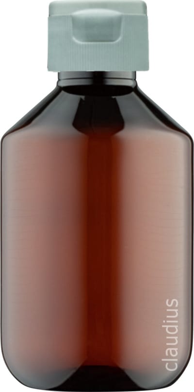 Lege Plastic Fles 250 ml PET Amber bruin - met witte klepdop - set van 10 stuks - navulbaar - leeg