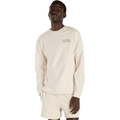 New Balance Athletics Premium Back Logo Trainingspakken Heren - Beige - Maat M - Katoen Jersey
