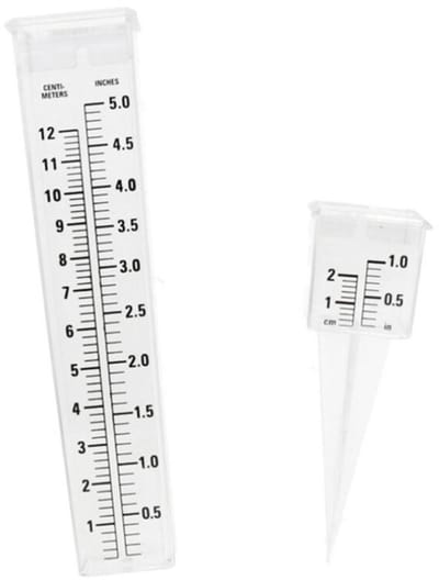 Gerimport Regenmeter/neerslagmeter - kunststof glas met punt - 21 cm - tuin/buiten