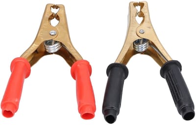 Dailygoody - Auto Batterij Klem - Accuklem Set - Zuiver Koper - Rood Zwart - Batterijklem Connector - Geschikt voor Elektronica - 2 Stuks
