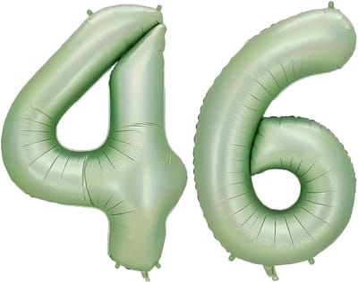 Cijfer Ballonnen Ballon Cijfer 46 Verjaardag Versiering Feest Helium Ballonnen Cijferballon Folieballon Groen Xl Formaat