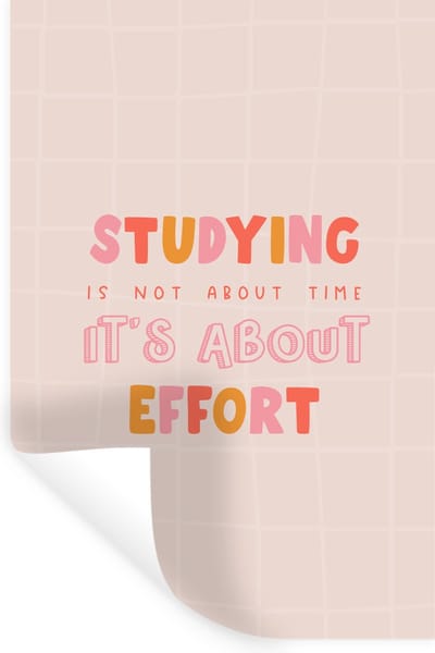 Muurstickers - Sticker Folie - Studeren - Tijd - Student - Studeren - Onderwijs - 20x30 cm - Plakfolie - Muurstickers Kinderkamer - Zelfklevend Behang - Zelfklevend behangpapier - Stickerfolie