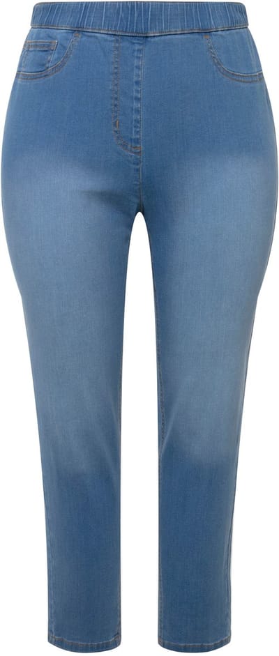 Angel of Style - Dames - Jegging Jule Slim Fit waseffecten elastische tailleband - Lichtblauw - Maat 88