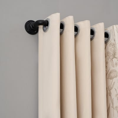 Gordijnroeden voor ramen 80-200 cm, 2,5 cm omwikkelbare zwarte gordijnroede, verstelbare gordijnstang voor binnen/buiten als ruimteverdeler, 80-200 cm