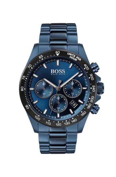 BOSS HB1513758 HERO - Polshorloge -  Staal - Blauw - Ø  43 mm