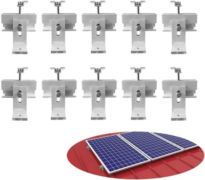Zonnemodule-installatiekit voor Dakmontage - Beugels en Systeem voor 1-4 Zonnepanelen