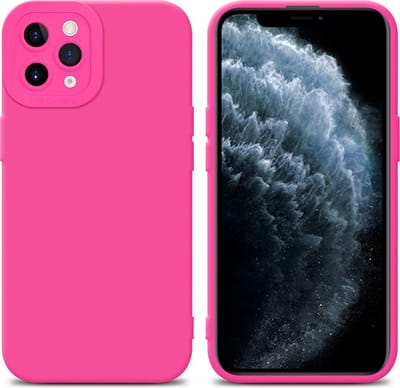 Cadorabo Hoesje geschikt voor Apple iPhone 11 PRO MAX in FLUID HOTPINK - Beschermhoes gemaakt van flexibel TPU silicone Cover Fluid Case