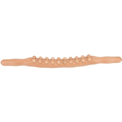 Beuken Roller Stick Dubbele Rij 20 Kralen Dubbelzijdige Massage Roller Stick voor Ontspanning