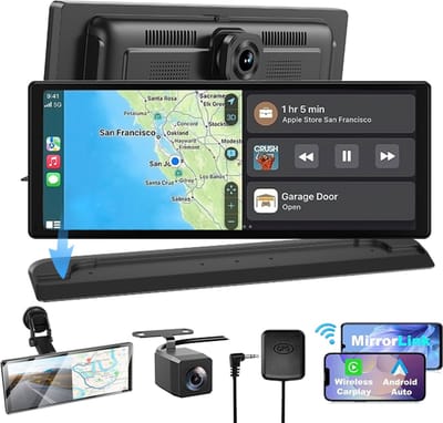 ESSGOO Draadloze CarPlay en Android Auto - 11,3 Inch - Navigatiesysteem Auto - Geschikt voor Android Auto Scherm - Dashcams Dual Channel - Touchscreen - Incl.GPS-module - 1 Jaar Garantie