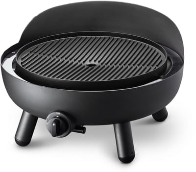 Rookvrije Gasbarbecue - Gas BBQ - Vetafvoer - Gietaluminium grill plaat met ribbels - Rookvrij - incl. Pizzaoven accessoires