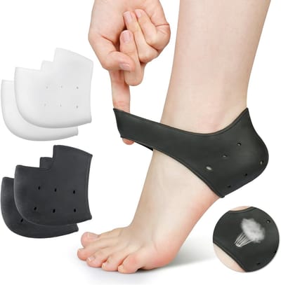 Daity 2 paar - Hielbeschermers - hielbescherming gel - voor hielpijn - hielspoor en plantaire fasciitis - unisex gel hielkussentjes voor pijnverlichting