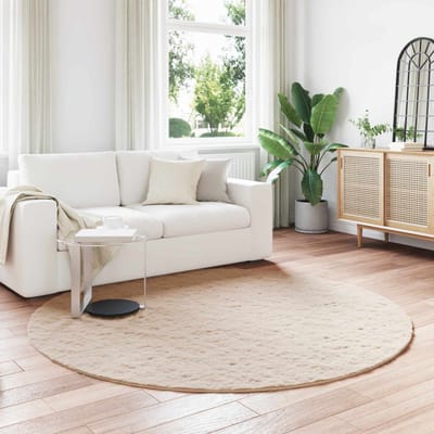vidaXL - Antislip - vloerkleed - van - imitatie - konijnenbont - OLITE - Taupe