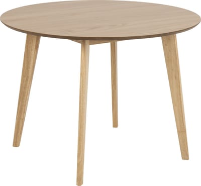 Giga Living Ronde Eettafel Levi - Ø105x76cm - Eiken Fineer - Rechte Poot - 2-4 Personen