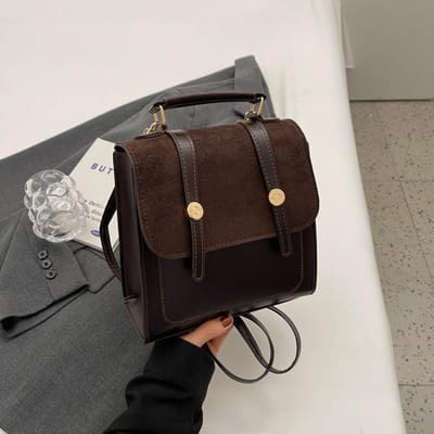 Retro Rugzak Herfst en Winter Geavanceerd Gevoel College Stijl Multifunctionele Studentenrugzak Handtas Reistas