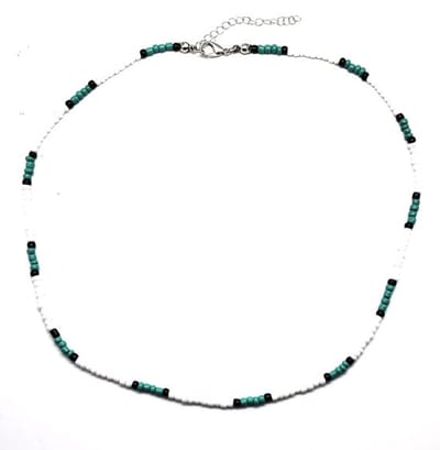 Jongens Ketting- Kralenketting Jongens- Ibiza- Blauw Wit- Jongensketting- Kind- LiLaLove